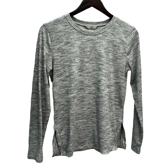 Calvin Klein💚Jeans Grey Waffle Weave Long Sleeve T-Shirt Size M - Picture 2 of 9